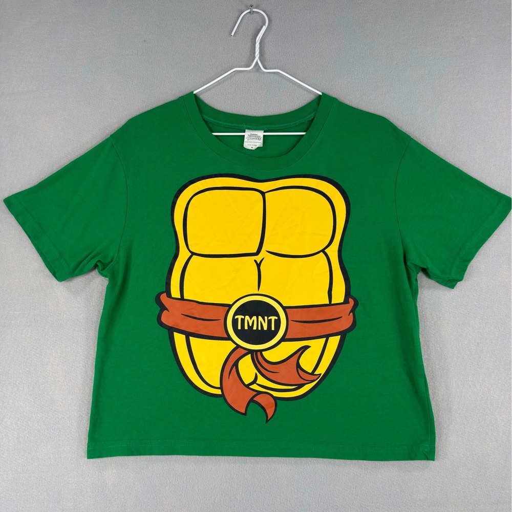 TMNT Spirit Halloween Green Graphic T-Shirt Medium Shell Costume Double Sided